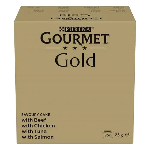 Gourmet Gold Raffiniertes Katzenfutter, Sorten-Mix, 96 x 85g