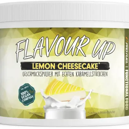 LEMON CHEESECAKE Geschmackspulver 250g - Süß und vielseitig einsetzbar - nur 11 kcal pro Portion