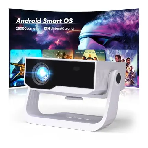 2025 Smart Beamer mit 4K, Android 11, WiFi 6 & BT 5.2, Heimkino für PS5 & Switch
