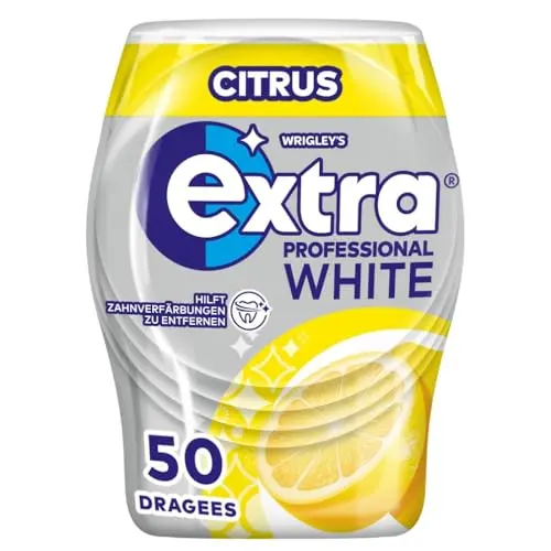 Extra Professional Kaugummi Zuckerfrei White Citrus, 50 Dragees