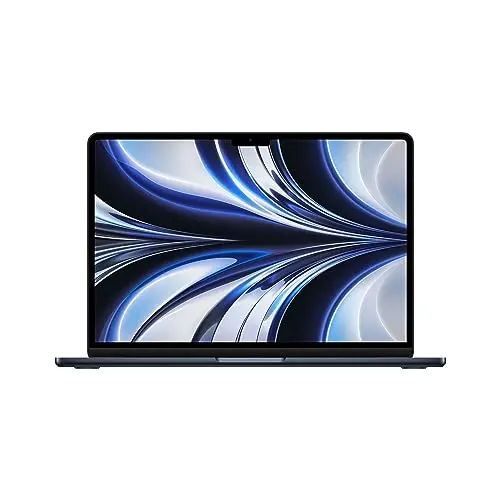Apple MacBook Air M2 13,6" Retina Display, 16 GB RAM, 256 GB SSD, beleuchtete Tastatur, Mitternacht