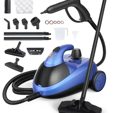 Aspiron Dampfreiniger mit 18 Zubehörteilen für Auto, Teppich, Badezimmer und Böden