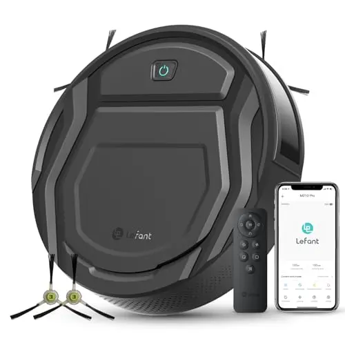 LEFANT Saugroboter M210P mit Fernbedienung, starke Saugkraft, für Tierhaare, kompatibel mit Alexa und APP, 120 Min Laufzeit