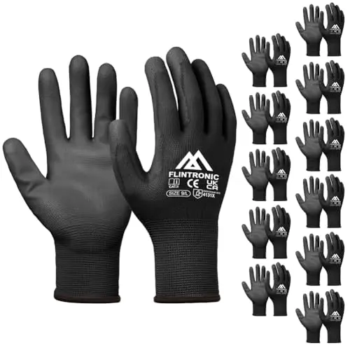 Flintronic Arbeitshandschuhe, Nylon Gartenhandschuhe