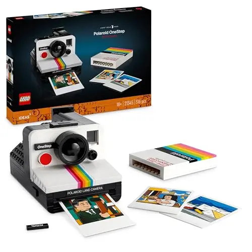 LEGO Ideas Polaroid Kamera-Set für Erwachsene, kreatives Fotografie-Geschenk, Sammlerstück, 21345