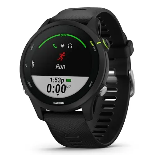Garmin Forerunner 255 Music – GPS-Laufuhr mit individuellen Trainingsplänen und Lauffunktionen, 1,3" Display, bis zu 14 Tage Akkulaufzeit, wasserdicht