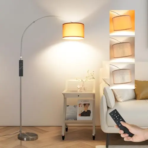 ANTENLICHT AURA Bogenlampe mit Fernbedienung | Dimmbar | Vintage Design für Wohnzimmer und Schlafzimmer