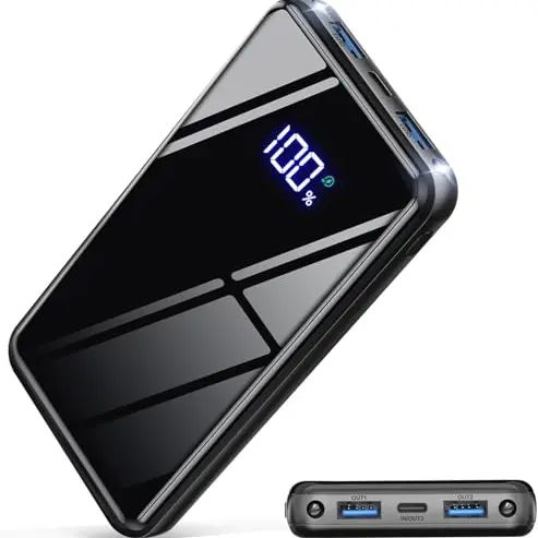 Power Bank 20000mAh mit Schnellladefunktion, Tragbarer Akku für iPhone 16 Pro Max & Galaxy S25, Ideal für Reisen und Camping