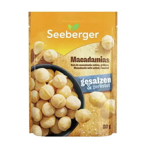 Seeberger geröstete & gesalzene Macadamias - Intensiv nussig - Vegan (1 x 125 g)