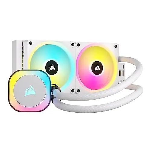 Corsair iCUE LINK H100i RGB 240mm Flüssig-CPU-Kühler mit RGB-Lüftern für Intel LGA 1700 & AMD AM5, inklusive System Hub