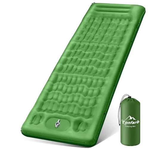 Tonfarb Selbstaufblasende Isomatte, 12CM Dicke, Wasserdichte Schlafmatte für Outdoor und Camping