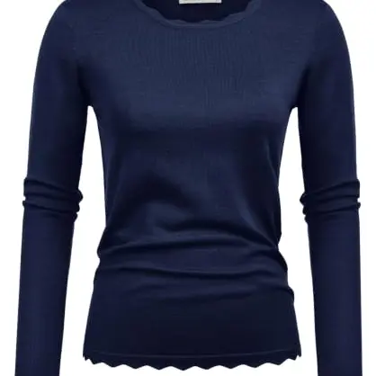 GRACE KARIN Damen Langarm Pullover - Casual, Rundhals, Einfarbig