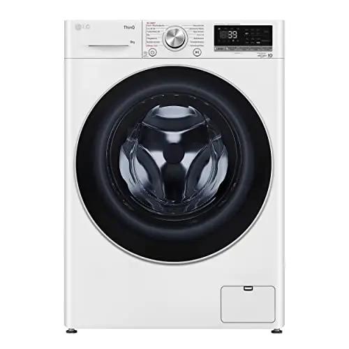 LG F4WV708P1E Frontlader-Waschmaschine 8 kg, Wi-Fi, Dampfreinigung, TurboWash 360°, Weiß
