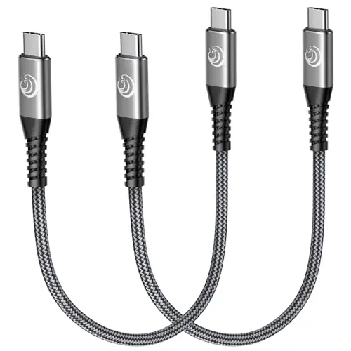 USB C auf USB C Kabel 30CM (2 Stück) - 60W Schnellladekabel für iPhone 15/16, MacBook, Samsung S23/S24, iPad Pro