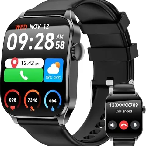 Haulvean Smartwatch für Herren und Damen, Fitness-Uhr mit Herzrate und Schlafmonitor, über 120 Sport-Tracker, IP67 für Android und iOS