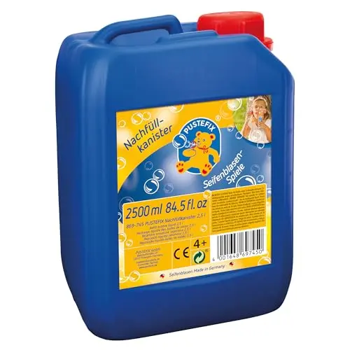 PUSTEFIX Seifenblasen Nachfüllkanister 2,5 Liter - Für bunte Blasen und extra Bubble Spaß, ideal für Kinder & Erwachsene