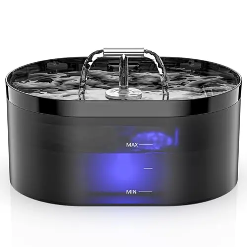 Katzenbrunnen 2,2L – Automatischer Trinkbrunnen für Katzen und Hunde mit LED-Licht und leiser Pumpe