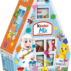 Kinder Mix Häuschen – Leckere Ostern-Schokolade mit Vollmilch & Milchcreme – 76g