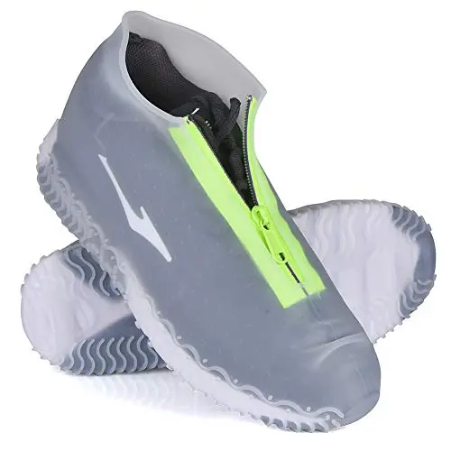 JUDA Wasserdichte Schuhüberzieher, Wiederverwendbare rutschfeste Überschuhe für Regen, Schnee und Schlamm (M, 34-38)