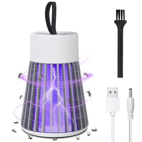 DAJASD 2-in-1 Elektrische Insektenvernichter & Mückenlampe, USB Wasserdicht, Aufhängbar für Innen & Außen