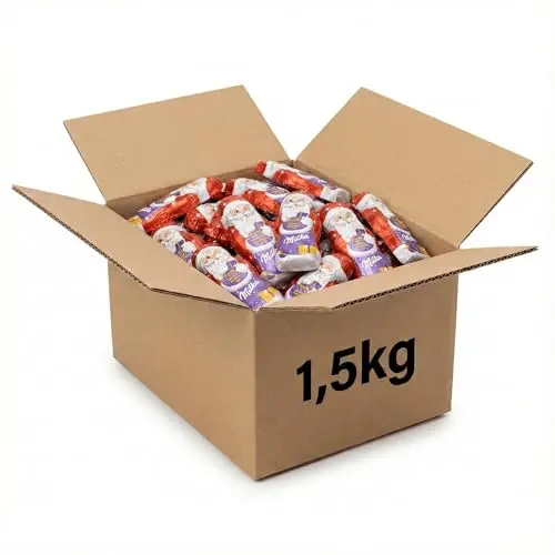 Schoko-Weihnachtsmänner Großpackung 1,5 kg mit ca. 160 einzeln verpackten Figuren