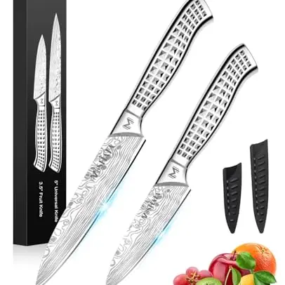 MOSFiATA Messerset 2-teilig, Profi Küchenmesser aus Edelstahl
