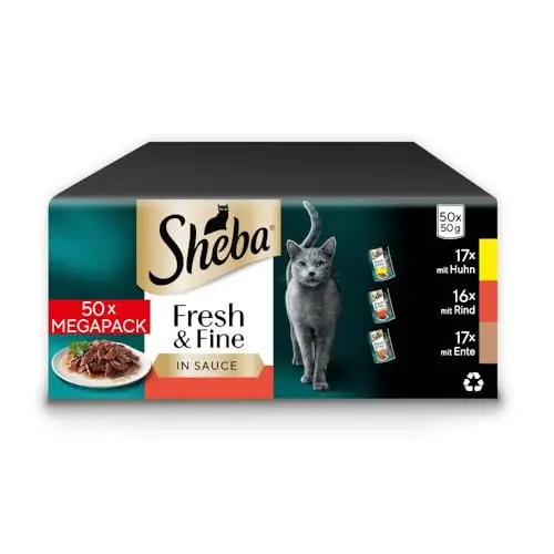 Sheba CATCARE Pouch Wet Fresh & Fine Chunks in Gravy Adult 50g Multipack