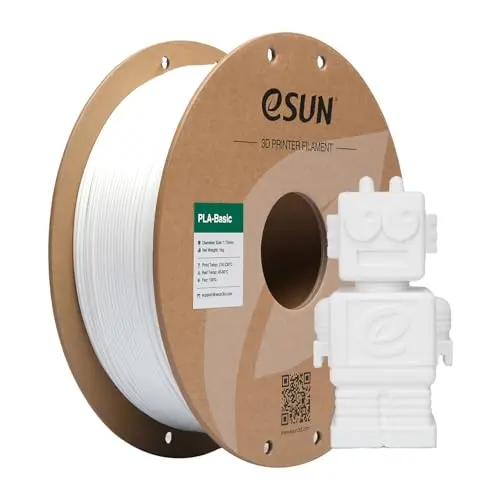 eSUN PLA Filament 1.75mm, 1kg, Weiß – Hochwertiges 3D-Druckerfilament
