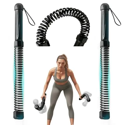 Battle Ropes 2 Stück, Tragbares Fitness Equipment für Zuhause und Fitnessstudio, Anti-Rutsch Griff, Innen & Außen, Schwarz
