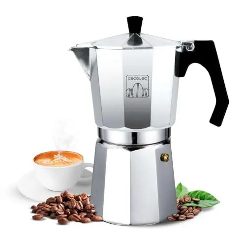 Cecotec Mokclassic 300 Italienische Kaffeemaschine, für alle Herdarten, 3 Tassen, ergonomischer Griff