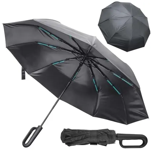 BAIFULAI großer Regenschirm – sturmfest, UV-Schutz, automatisches Öffnen/Schließen, ideal für Herren und Damen
