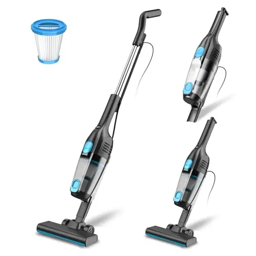Beutelloser Stielstaubsauger 3 in 1 mit 600W – Ideal für Tierhaare auf Teppich und Hartboden