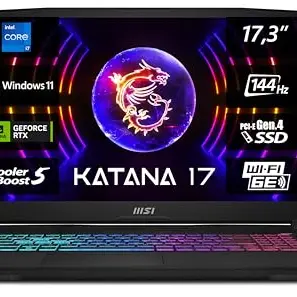 MSI Katana 17 Gaming Notebook 17,3 Zoll FHD, Intel Core i7, 1TB SSD, RTX 4060, Windows 11, Schwarz