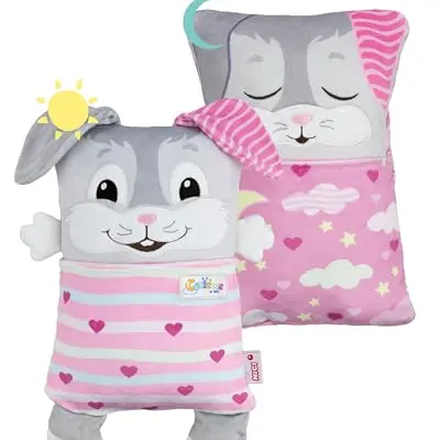 NICI Cosidoo Kuscheltier Hase grau 30x20cm - Weiches Plüschtier für kleine Kuschelfreunde - Ideal für Zuhause und unterwegs