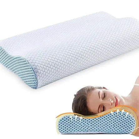 Ecosafeter Ergonomisches Nackenkissen für verschiedene Schlafpositionen mit abnehmbarem Bezug