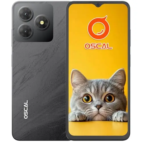 OSCAL Flat 2C Smartphone ohne Vertrag | Android 14, 6GB RAM, 64GB ROM, 6,56" HD+, 5000mAh Akku, 13MP Kamera | Dual SIM, Simlockfrei