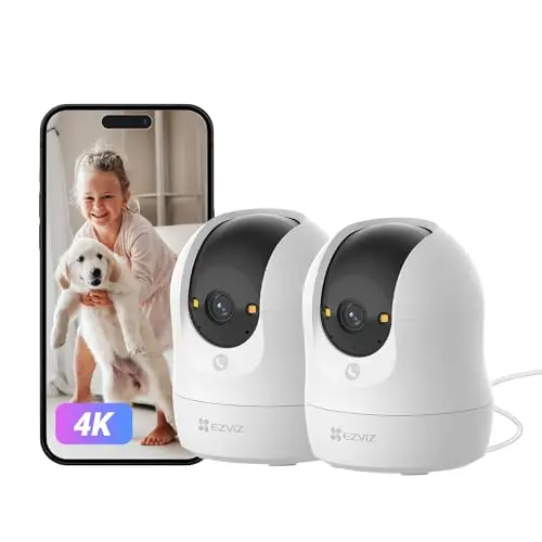 EZVIZ C6N G1 4K Überwachungskamera, WLAN, 360° PTZ, Nachtsicht, Personenerkennung, 2er Pack
