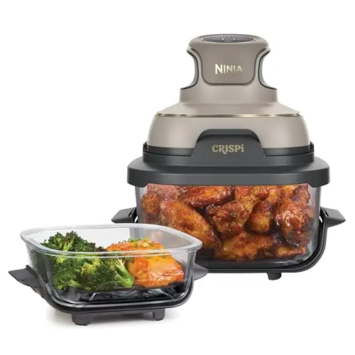 Ninja CRISPi tragbare Heißluftfritteuse, 3,8 l, 4-in-1, 6 Portionen, 1700 W, in Stone Gold