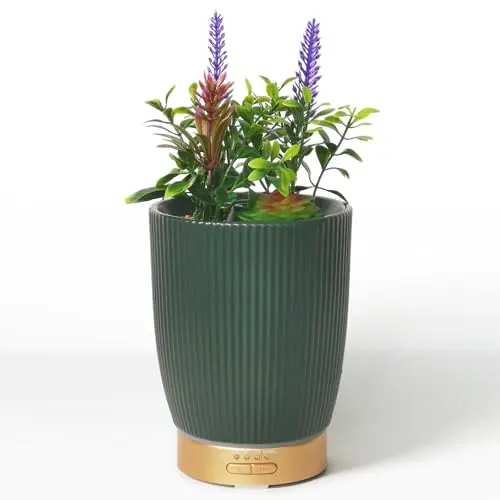 Earnest Living Ätherischer Öl Diffusor mit Keramiktopf, 100 ml, für Lavendel und aromatherapeutische Öle, mit Nachtlicht, Timer & Auto-Aus