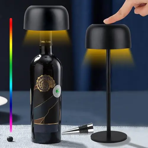 RANJIMA Dimmbare LED Tischlampe - Kabellos, Tragbar, Warmweiß & RGB für Innen & Außen