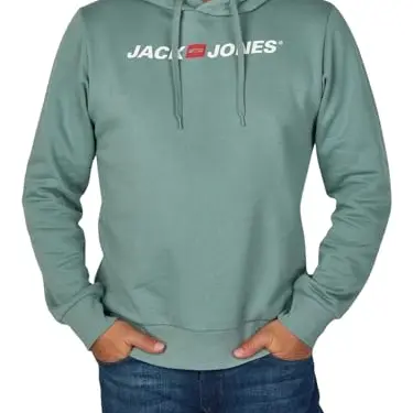 JACK & JONES Herren Hoodie JJMORTY Regular Fit, Kapuzenpullover, 3XL, Farbe: Trooper
