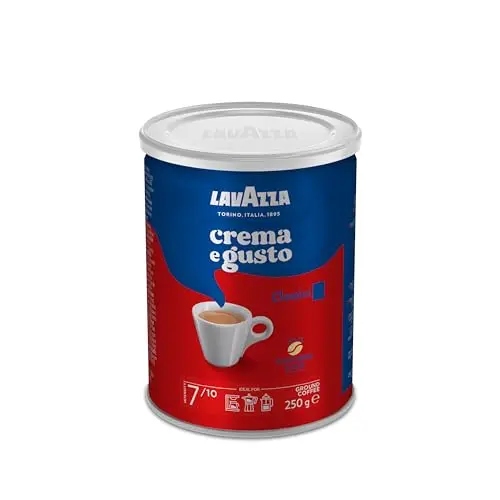 Lavazza Crema e Gusto Classico, Gemahlener Kaffee für Mokka-Kanne oder Filterkaffee, 250 g