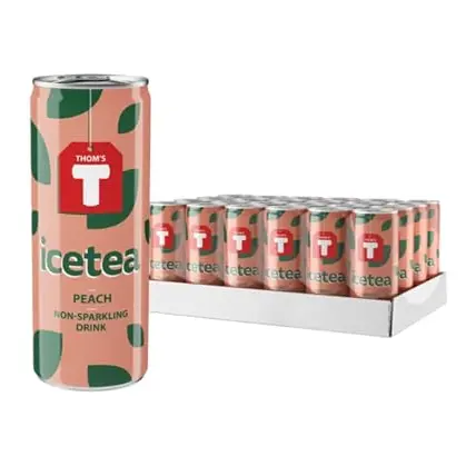 Thom's T Ice Tea Peach, Pfirsich-Eistee, 250 ml