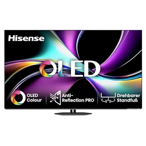 Hisense 55A85Q 55 Zoll 4K UHD OLED Smart TV mit Game Mode Pro, Dolby Vision & Alexa, Schwarz