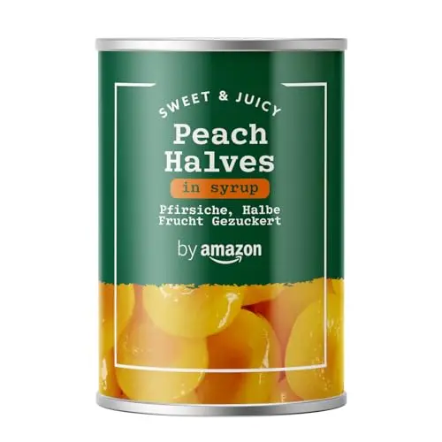 Amazon Pfirsiche, Halbe Frucht in Zuckersirup, 411 g
