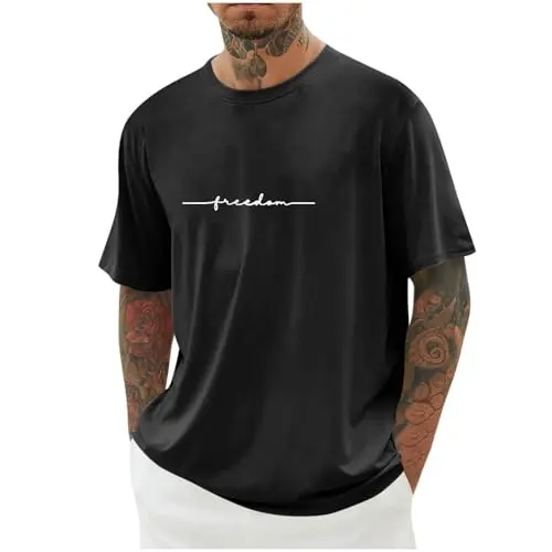 UHouse Oversized T-Shirt für Herren – Los Angeles, Schwarz