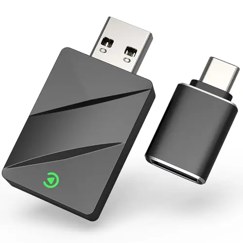 Wireless CarPlay & Android Auto Adapter – 2-in-1, Plug & Play, stabile Verbindung, kompatibel mit iOS10+/Android11+
