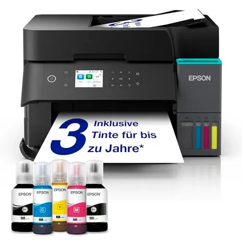 EcoTank ET-3950 Multifunktionsdrucker mit Wi-Fi, AirPrint, automatischem Dokumenteneinzug und beidseitigem Druck, inkl. 3 Jahre Tinte