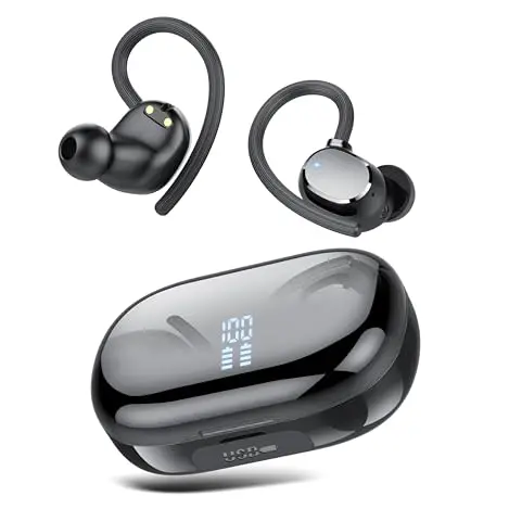 Kabellose Bluetooth 5.3 In-Ear Kopfhörer mit 128Std Spielzeit, LED-Anzeige und IPX7 Wasserschutz