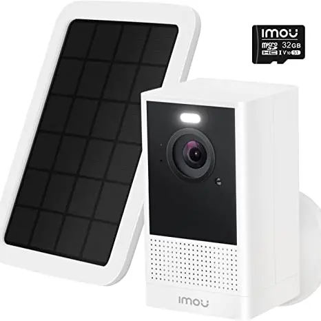 Imou 2.5K 4MP Außenüberwachungskamera mit Solarpanel, WLAN, Nachtsicht in Farbe, 32GB SD-Karte, Zwei-Wege-Audio
